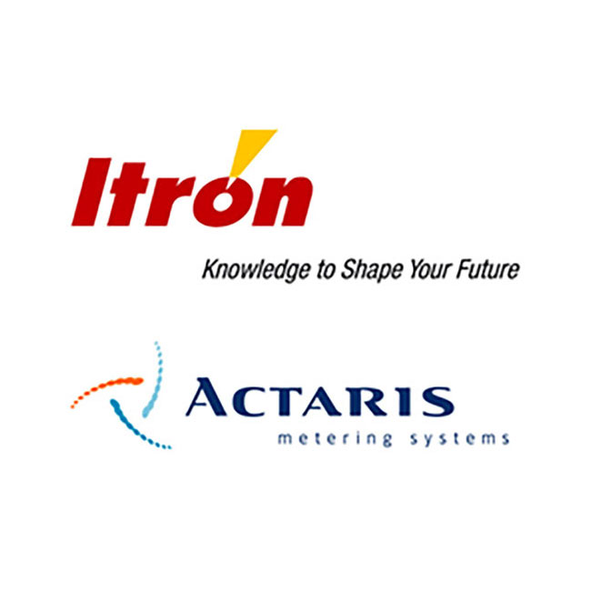 Itron and Actaris logos